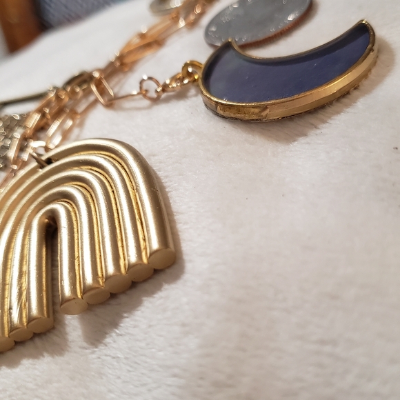 Fornasetti Style Gold Bag Charm Keychain Italian Art Face Motif FREE SHIPPING - Picture 4 of 9